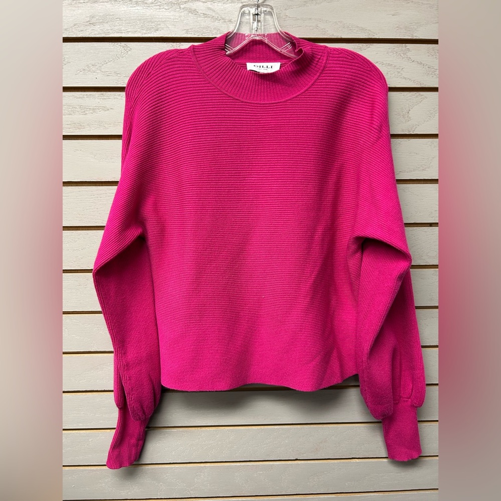 Gilli Fuchsia Crew Neck Sweater